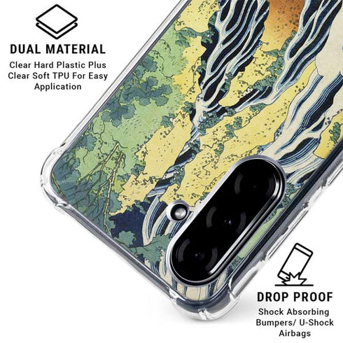 Kirifuri Falls in Kurokawa Mountain by Hokusai Galaxy A36 5G Clear Case